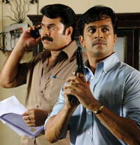 Mammootty and Arjun Mammootty and Arjun