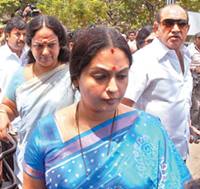 Actors Seetha, Nalini (L) and Vijayakumar (R) at the Police Commissioner’s office in Chennai Actors Seetha, Nalini (L) and Vijayakumar (R) at the Police Commissioner’s office in Chennai