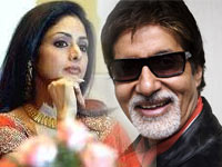 Sreedevi and Amitabh Bachchan Sreedevi and Amitabh Bachchan