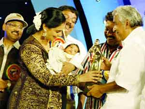 Shwetha Menon and baby Shwetha Menon and baby