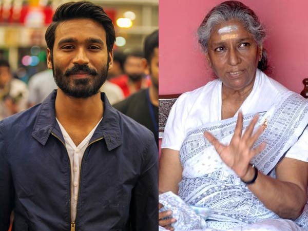 Dhanush and S Janaki Dhanush and S Janaki