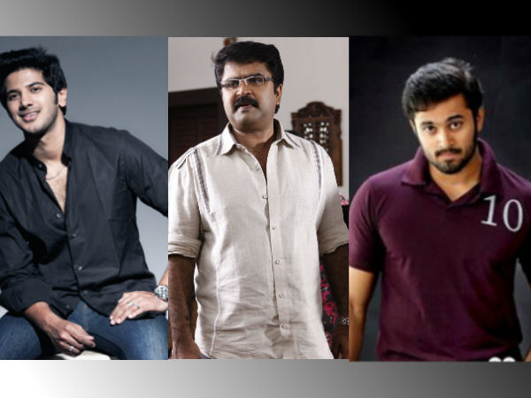 Anoop Menon, Dulquar Salman and Unni Mukunthan Anoop Menon, Dulquar Salman and Unni Mukunthan